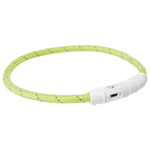 Trixie suņu kakla siksna Flash Light Ring Green XS/S 35cm | Animu