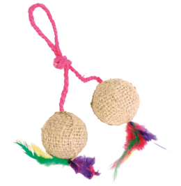 Trixie 2 Balls on a Rope Jute